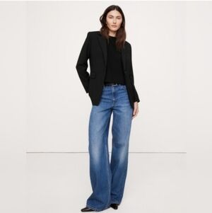 NWT Banana Republic Slim Italian Wool Blazer Black 14